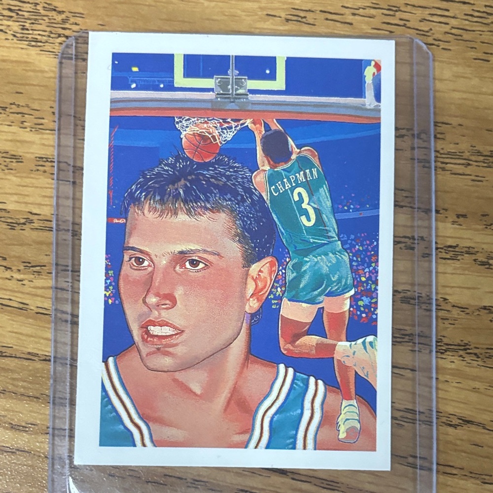 NBA Trading Card with Blue and Green Accents